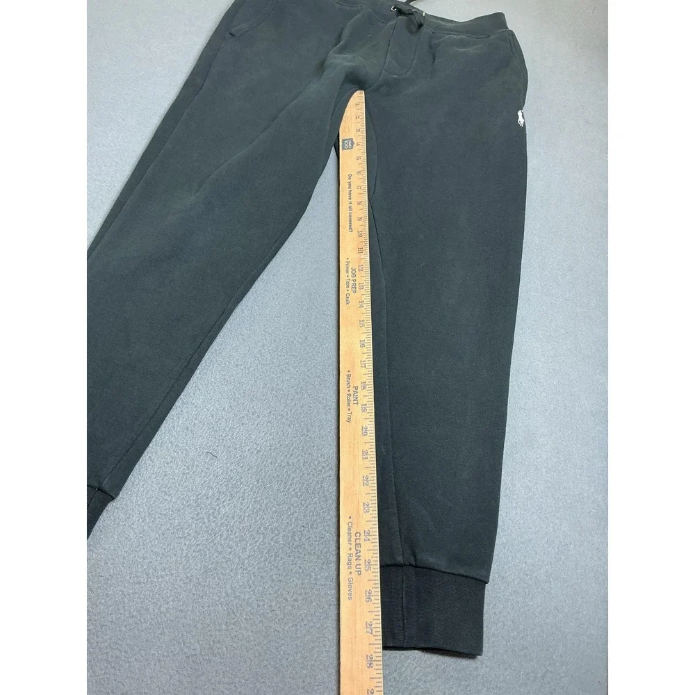 Polo Ralph Lauren Pants Mens S Black Jogger Fleece Slim Cotton Polyester